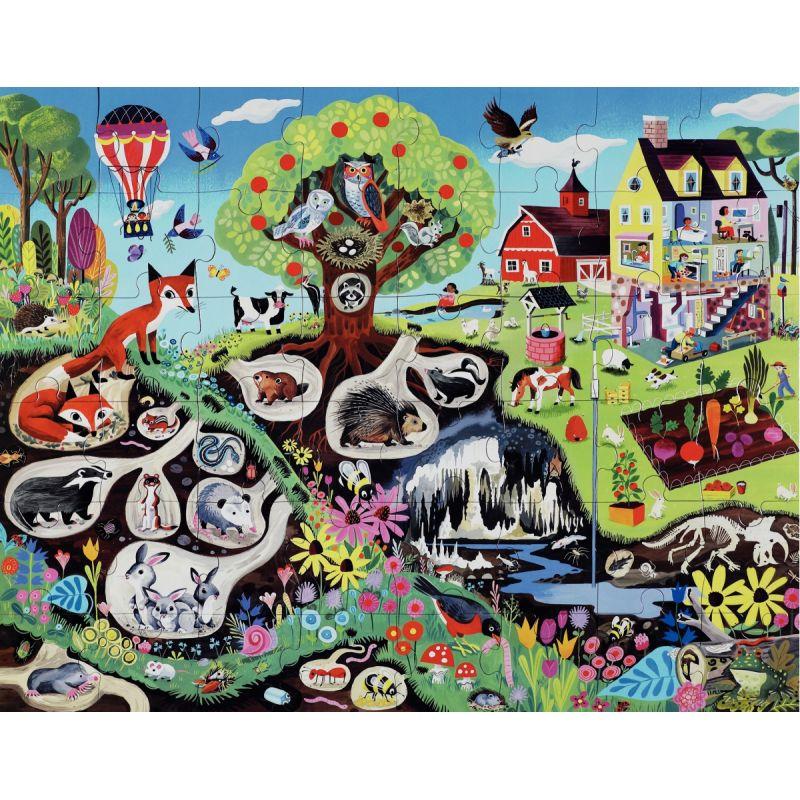 Image de  Puzzle XL 48 pièces EEBOO, la vie sous terre 