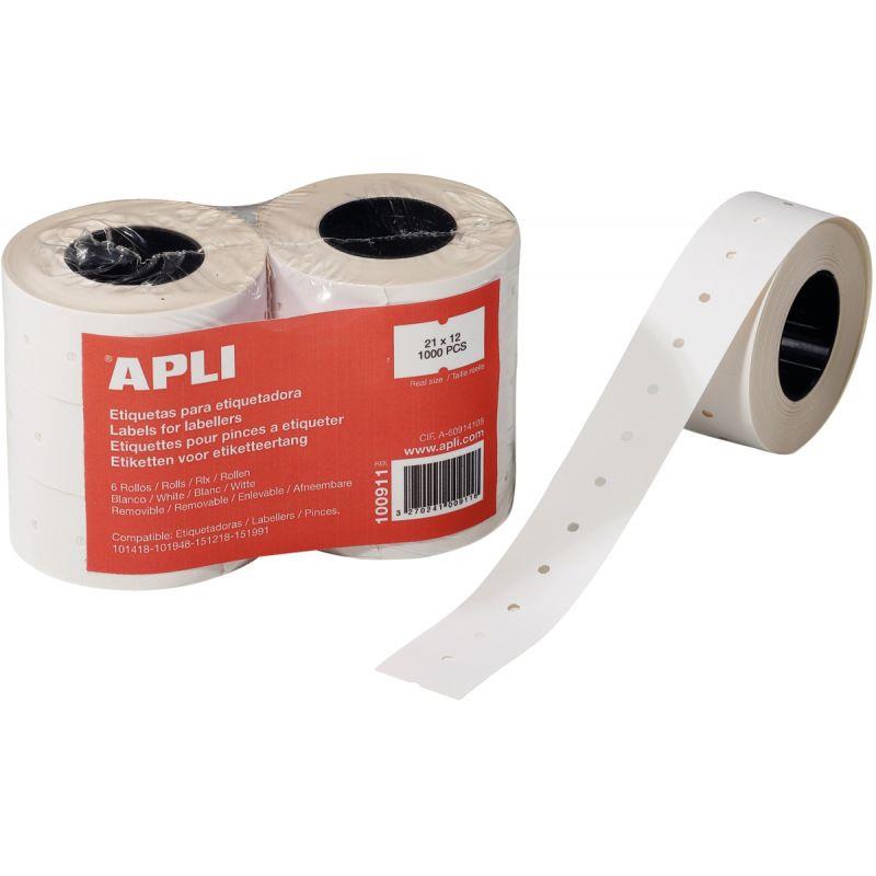 Image de  Lot de 6000 etiquettes 21 x 12 mm enlevable 