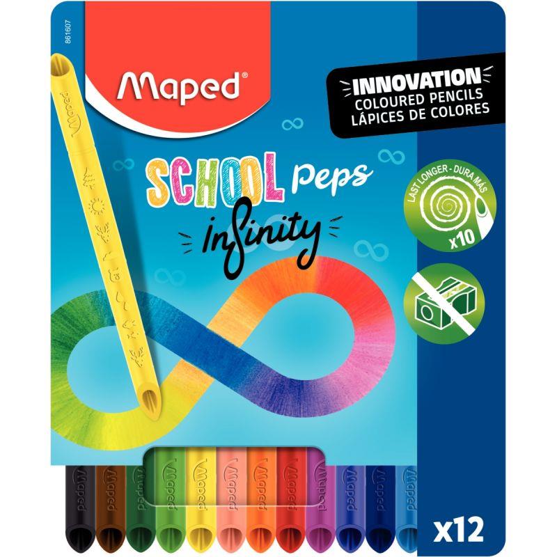 Image de  Pochette de 12 crayons de couleur Infinity 