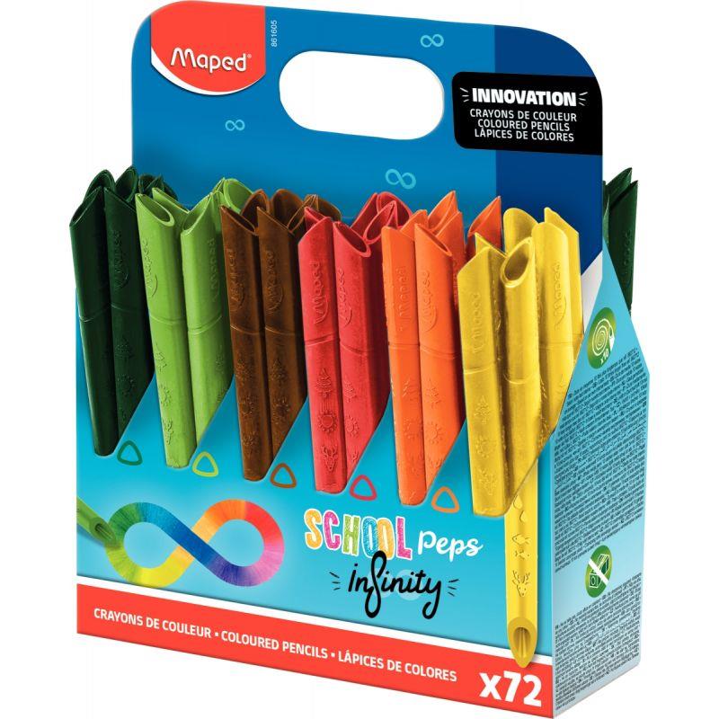 Image de  Classpack de 72 crayons de couleur Infinity 