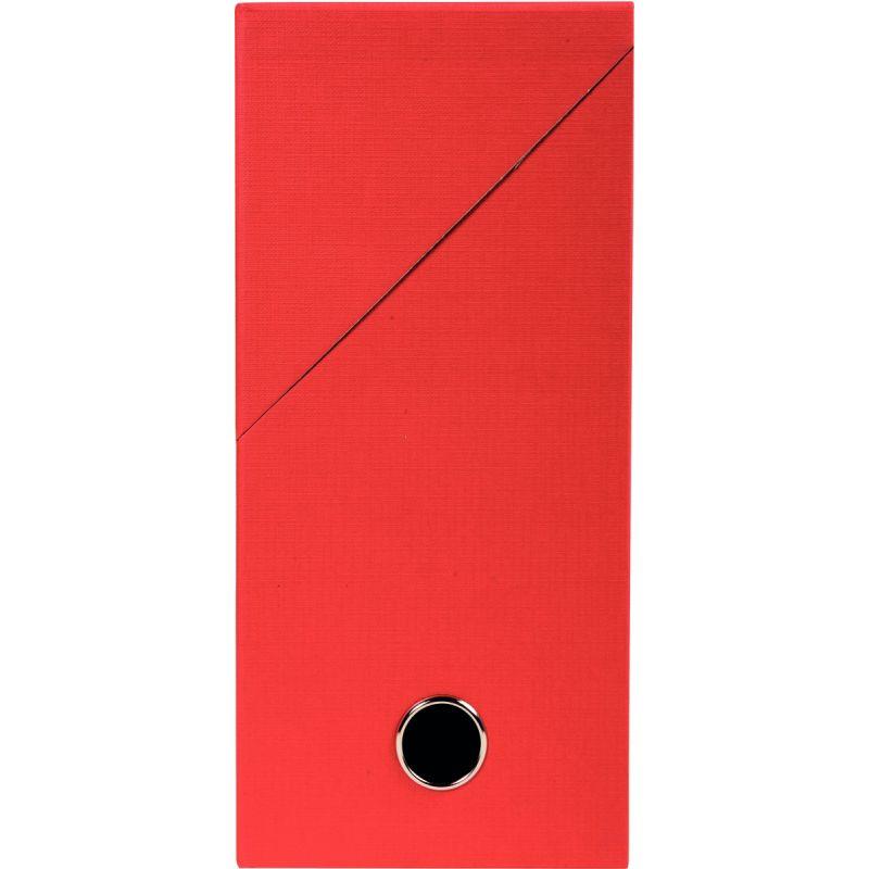 Image de  Boite de transfert papier toilé, dos 12 cm, rouge 