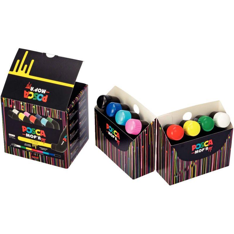 Image de  Boîte de 8 marqueurs Posca MOP''R assortis 