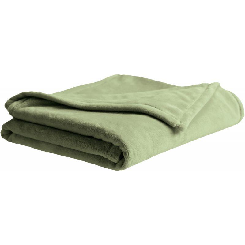 Image de  Couverture microfibre 110x85cm verte 