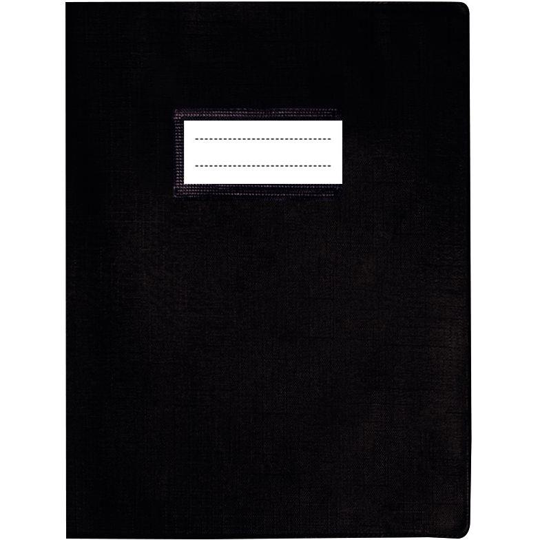 Image de  Paquet de 10 protèges-cahier luxe opaque avec rabats épaisseur 22/100ème 17x22 cm PVC cristal noir 