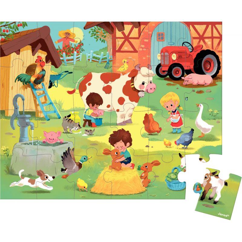 Image de  Puzzle 24 pièces une journée à la ferme 