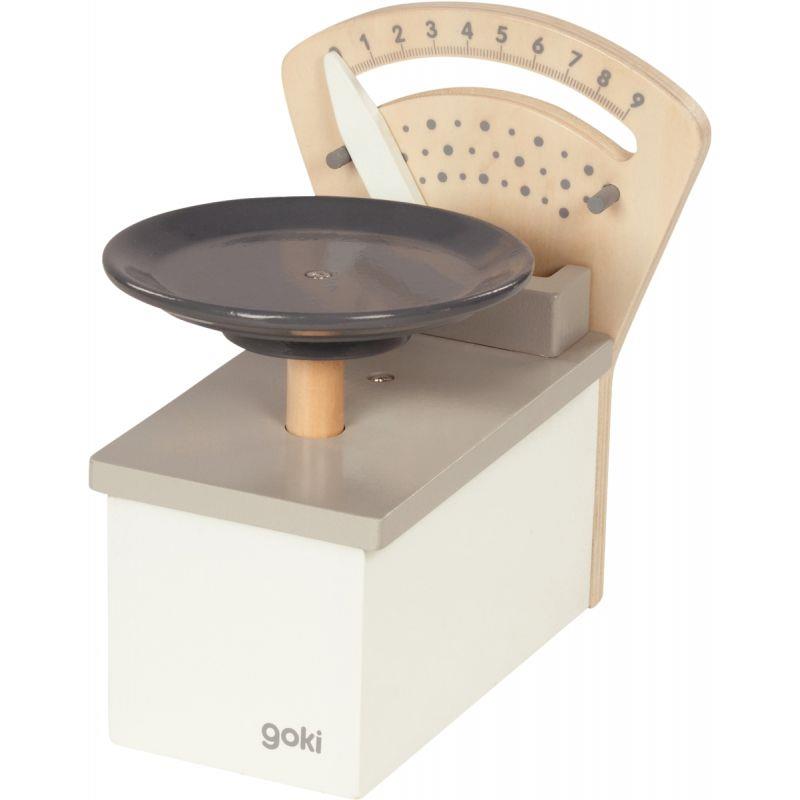 Image de  Balance d''épicier en bois blanc 
