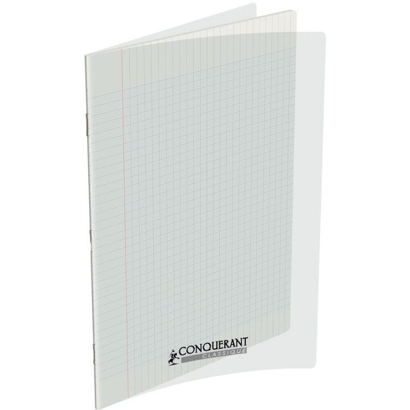 Image de  Piqûre 60 pages CONQUERANT, 24x32 cm, seyès, couv PP incolore 