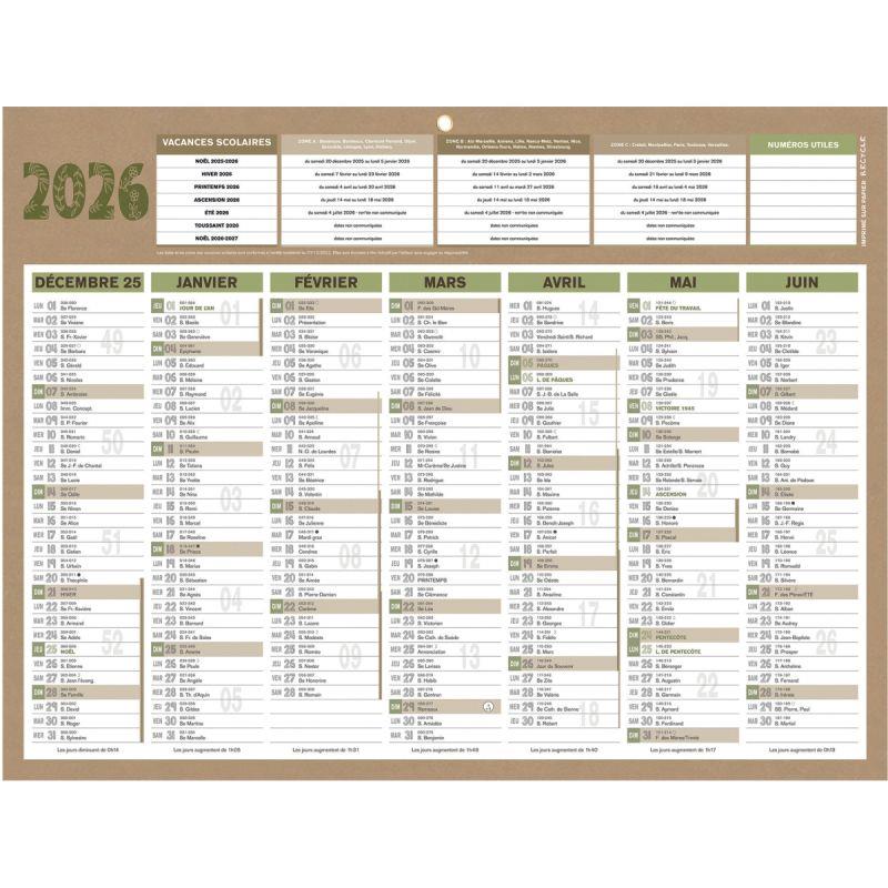 Image de  Calendrier Natura médium 32x42cm 