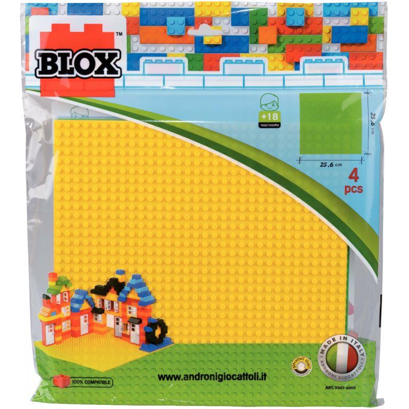 Image de  Lot de 4 plaques de base pour petites briques de construction BLOX 