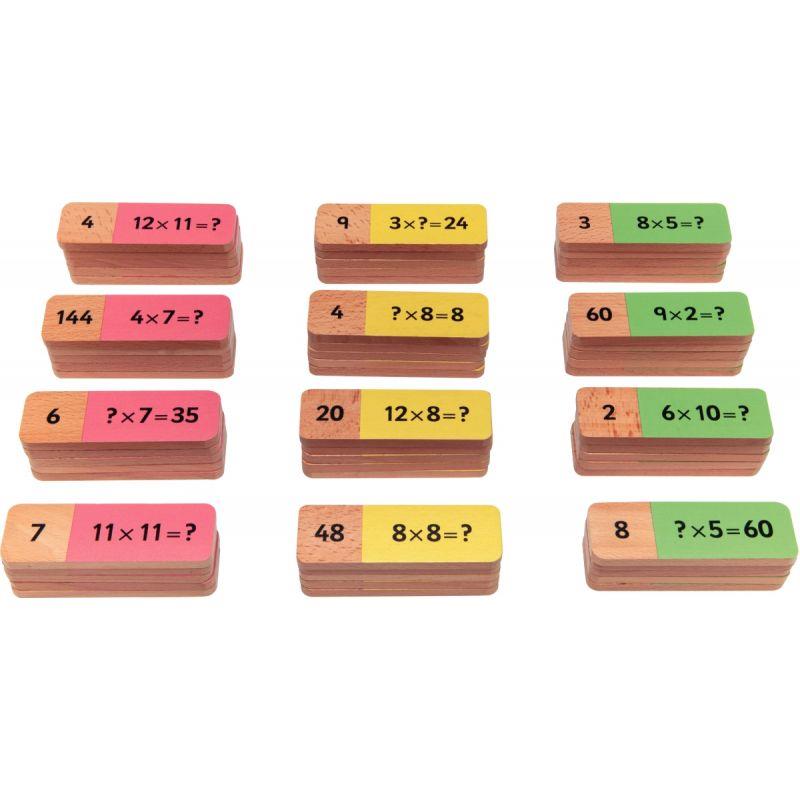 Image de  Dominos  en bois multiplication de 60 pièces 