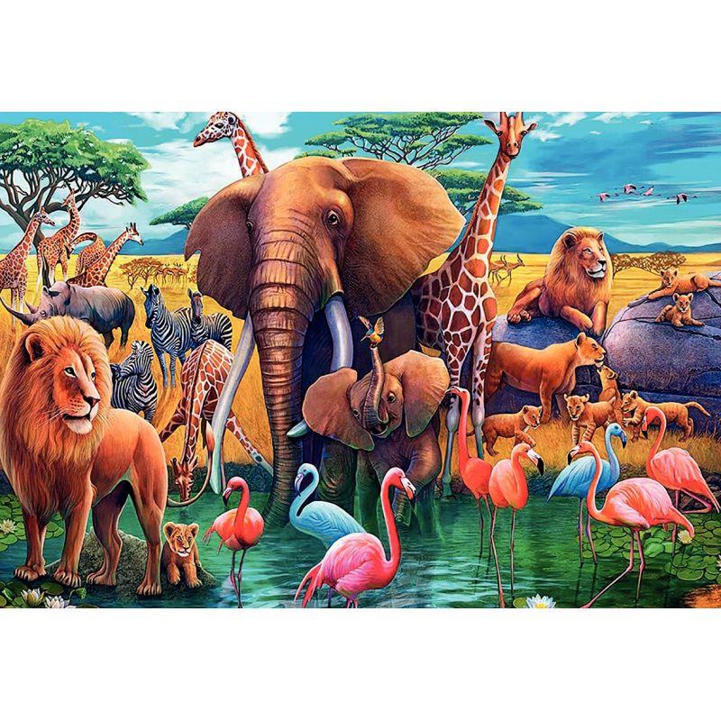 Image de  Puzzle XXL 200 pièces, en plein safari 