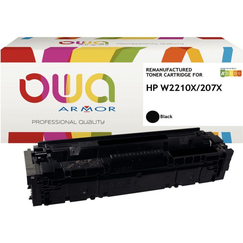 Image de  OWA cartouche laser noire Haute capacité remanufacturée compatible HP 207X (W2210X) 