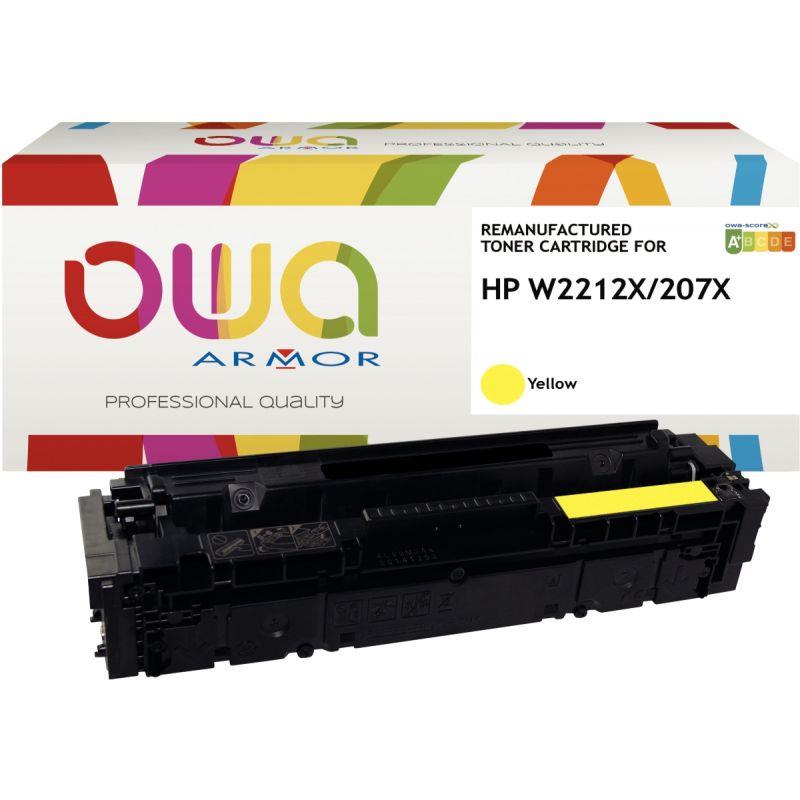 Image de  OWA cartouche laser jaune Haute capacité remanufacturée compatible HP 207X (W2212X) 