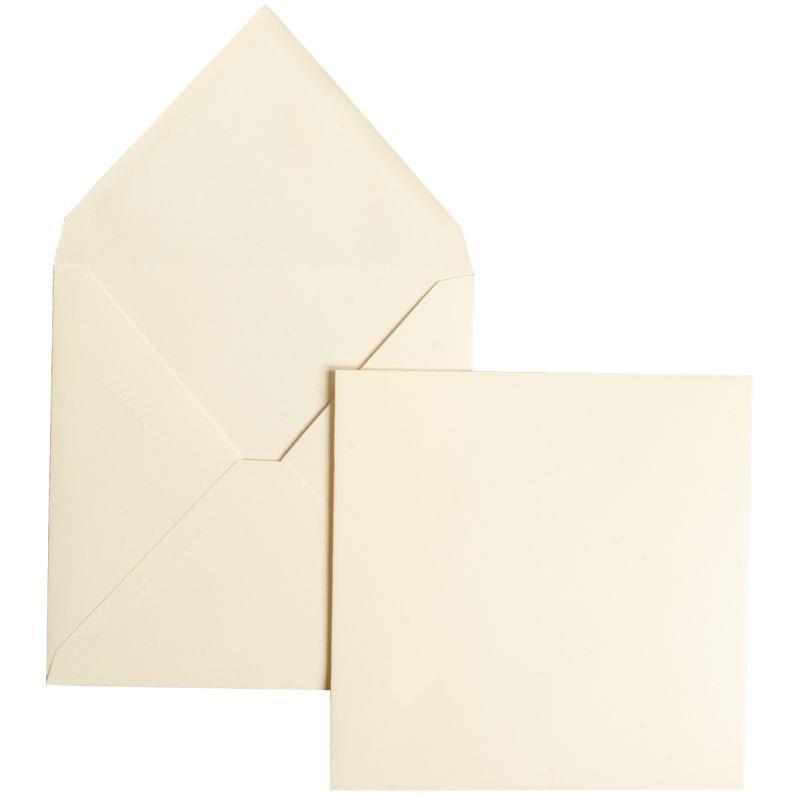 Image de  Paquet de 20 enveloppes Pollen 165x165mm 120g ivoire 