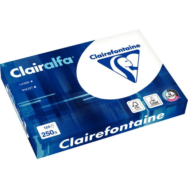 Image de  Paquet de 125 feuilles format A4 250g blanc CLAIRALFA 