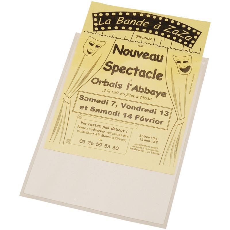 Image de  Blister de 10 pochettes adhésives en polypropylène 158x220mm 
