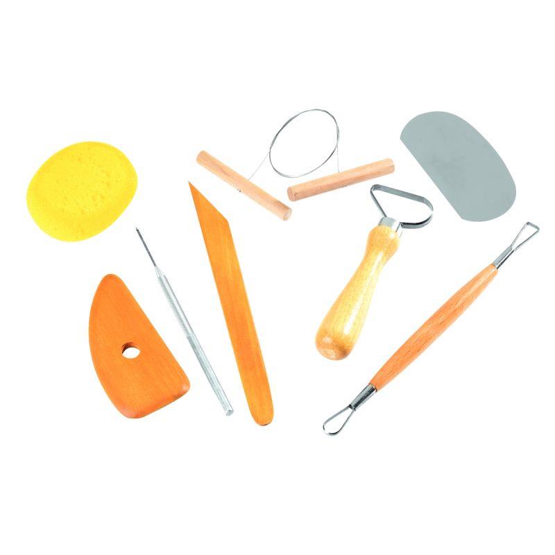 Image de  Kit du potier 8 outils indispensables à l''initiation au modelage 