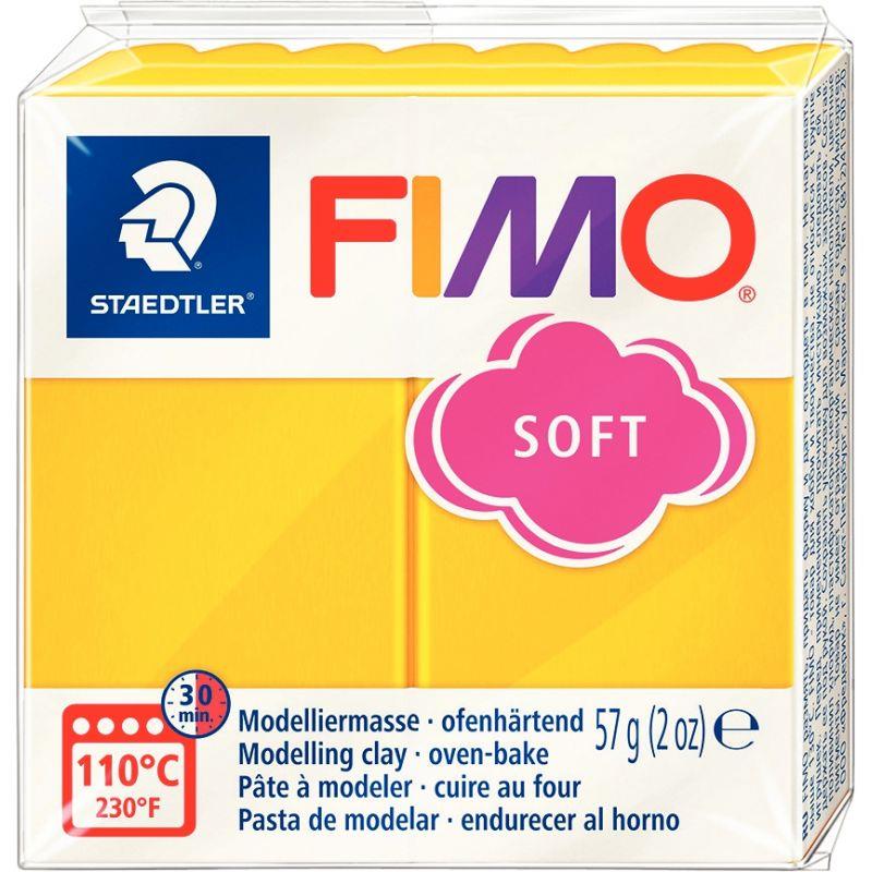 Image de  Bloc de pâte à modeler Fimo Soft 57 grammes tournesol 