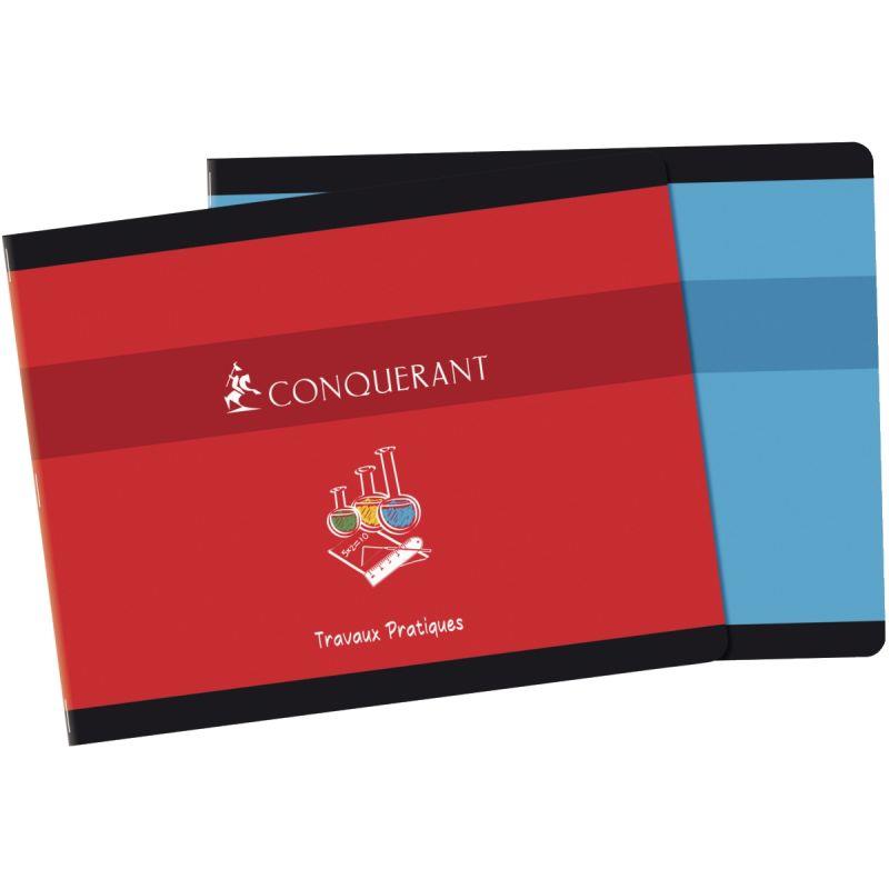 Image de  Cahier travaux pratiques CONQUERANT, piqûre à l''italienne 32 pages uni 70g, format 17x22 cm 