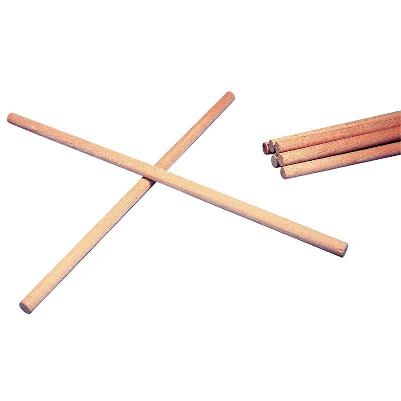 Image de  Lot de 10 tourillons en bois naturel longueur 33 cm, diamètre 12 mm 