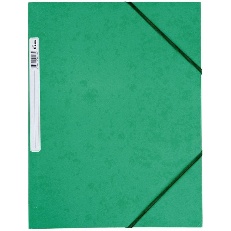 Image de  Chemise 3 rabats à élastiques en carte grainée 5/10ème 450g, vert 