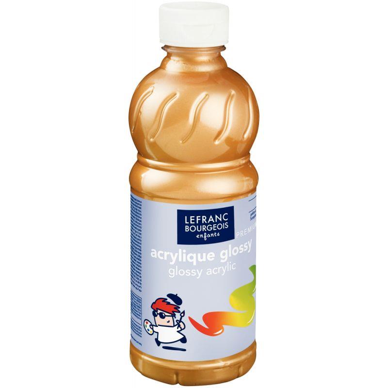 Image de  Flacon 500ml d''acrylique Glossy Lefranc Bourgeois, or 