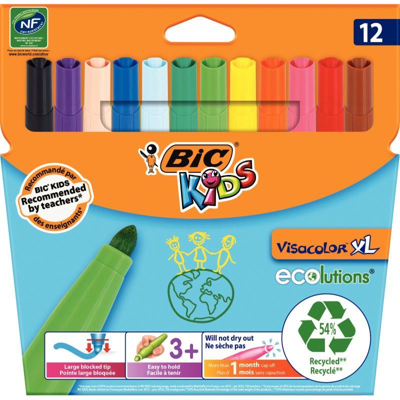 Image de  Lot de 12 pochettes de 12 feutres Visacolor XL dont 2 gratuites 