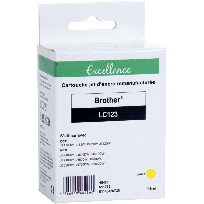 Image de  Excellence cartouche jet d''encre jaune compatible Brother CUPCAKE (LC123Y) 
