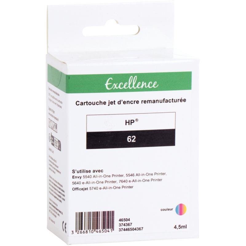 Image de  Excellence cartouche jet d''encre couleurs  compatible HP 62 (C2P06AE) 