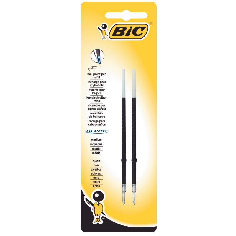 Image de  Blister de 2 recharges stylo Atlantis noire 
