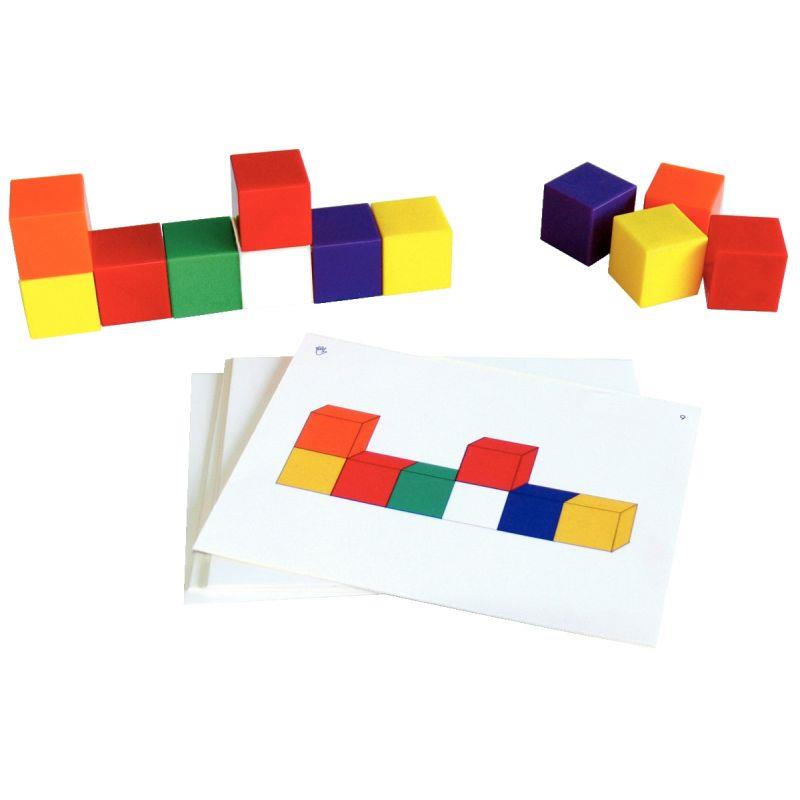 Image de  Jeu de 75 cubes géométriques + fiches 