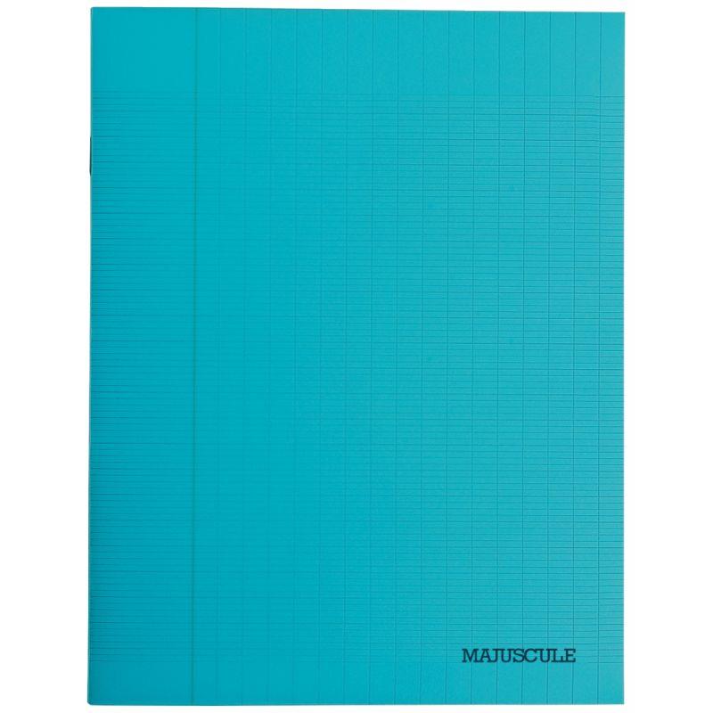 Image de  Piqûre 96 pages MAJUSCULE, format 17x22 cm, seyès 80g, couverture polypropylène bleu 