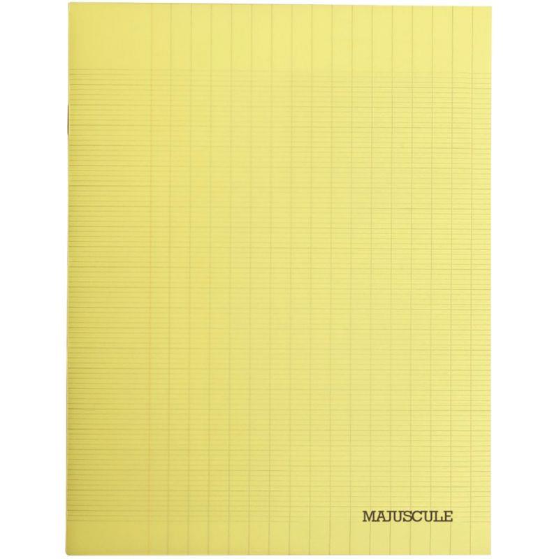 Image de  Piqûre 96 pages MAJUSCULE, format 24x32 cm, seyès 80g, couverture polypropylène jaune 