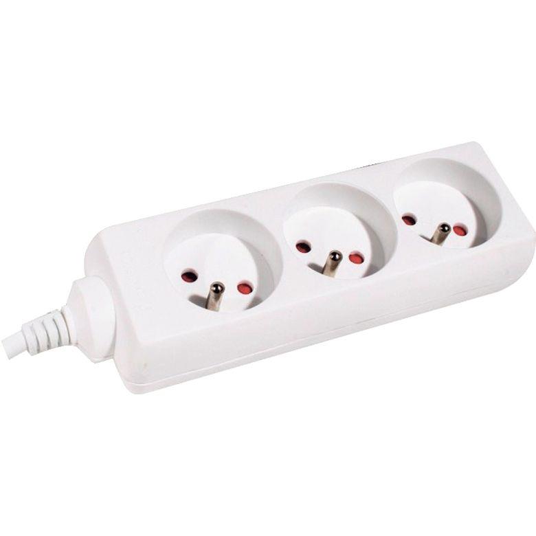 Image de  Bloc de 3 prises 4m blanc 