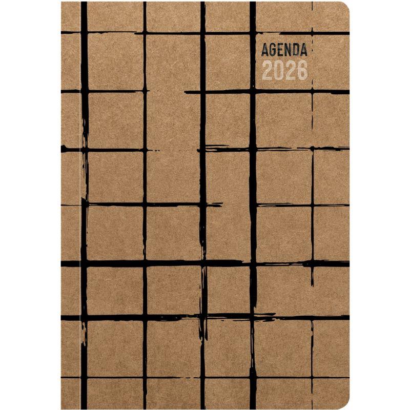 Image de  Agenda semainier Kraft 17x24cm courbes 