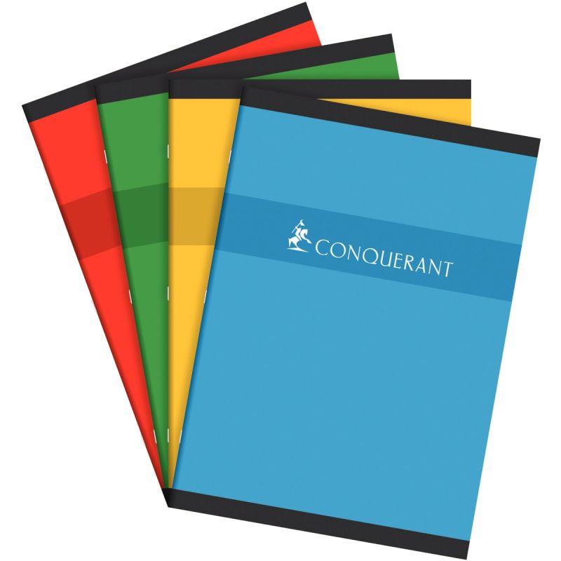 Image de  Cahier piqué 96 pages CONQUERANT, format A4, quadrillé 5x5, papier 70g 