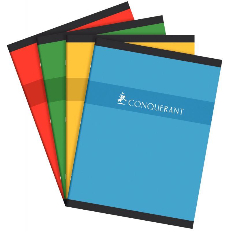 Image de  Cahier piqué 96 pages CONQUERANT, format 24x32 cm, quadrillé 5x5, papier 70g 