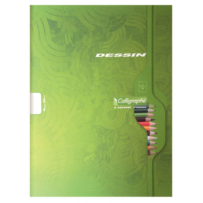 Image de  Cahier de dessin 16 pages, format 24x32 cm, uni blanc, papier 120g 