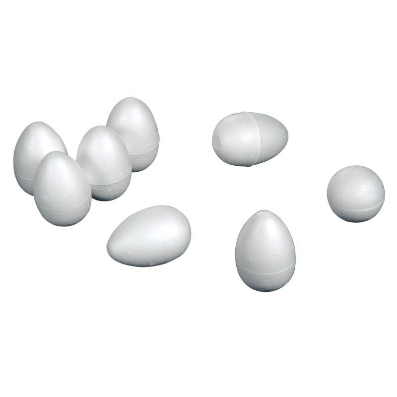 Image de  Lot de 25 oeufs 4x6 cm en styropor 