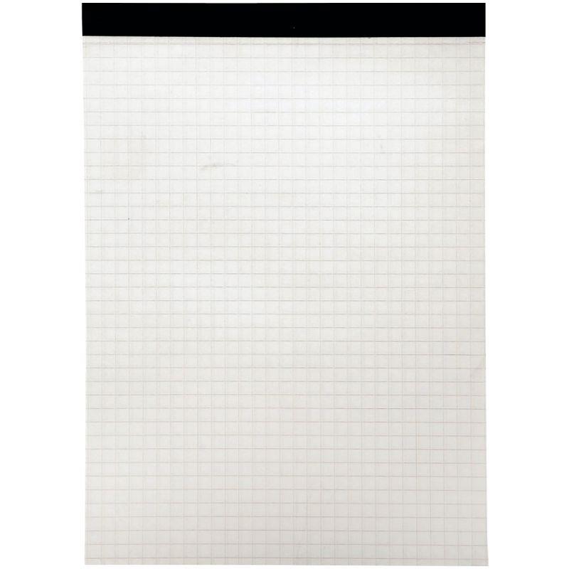 Ref. 47965, Bloc de bureau sans couverture format A5, quadrillé 5x5, papier 60g, marque N.C