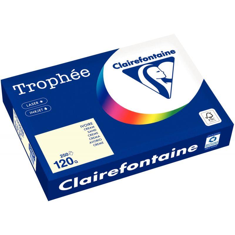 Image de  Paquet de 250 feuilles format A4 120g ivoire  CLAIREFONTAINE 