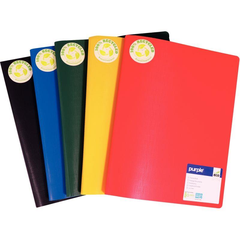 Image de  Protège-documents ECOGREEN en polypropylène opaque recyclé, 40 vues, coloris assortis 