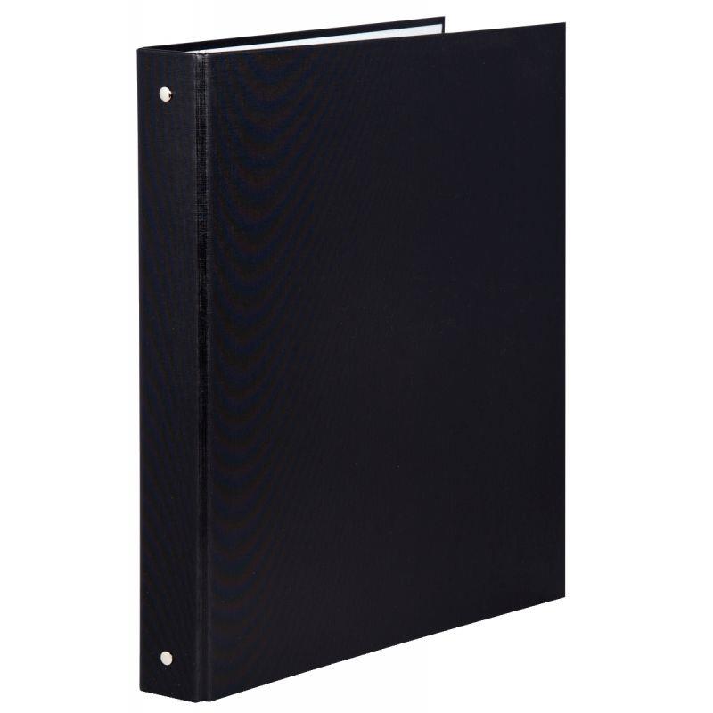 Image de  Classeur 4 anneaux en carton plastifié, format A4, dos 4 cm, noir 