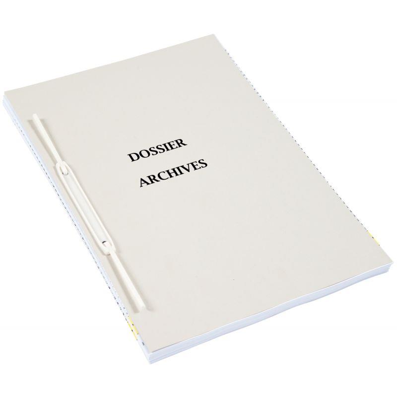 Image de  Boite de 100 relieurs d''archives blanc 8cm 