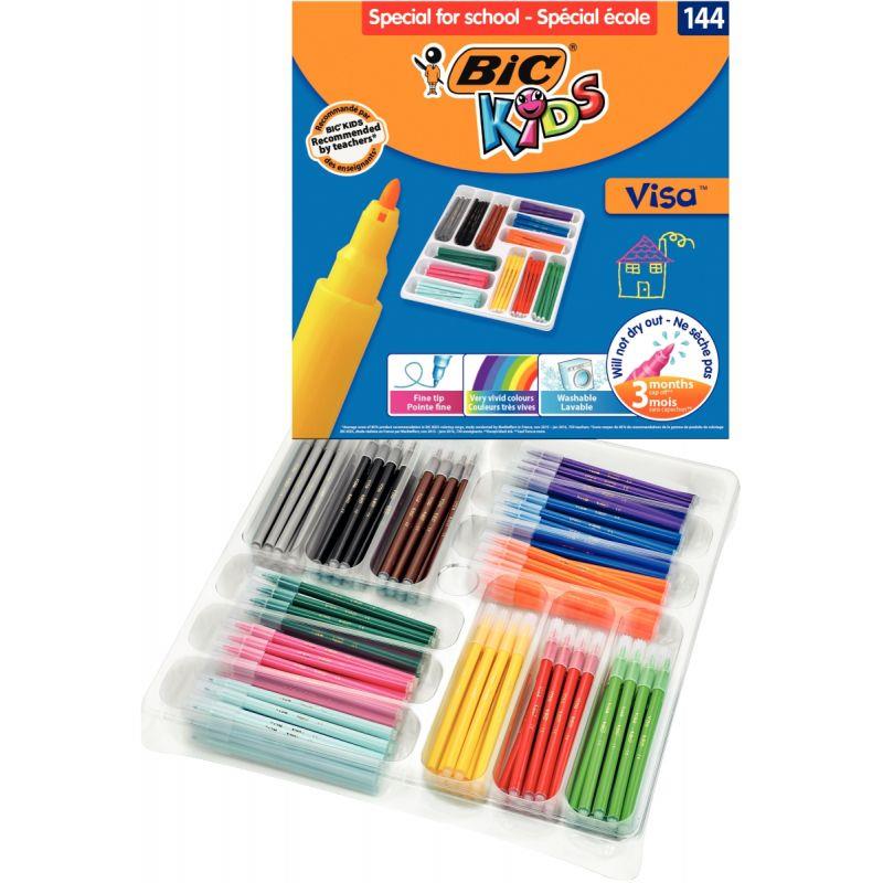 Image de  Classpack de 144 feutres Visa assortis 
