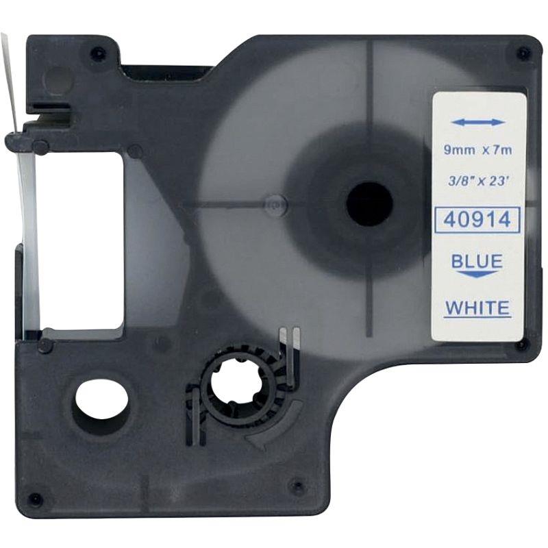Image de  Recharge DYMO D1 bleu sur blanc 9MM x 7M compatible 
