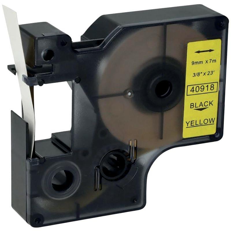 Image de  Recharge DYMO D1 noir sur jaune 9MM x 7M compatible 