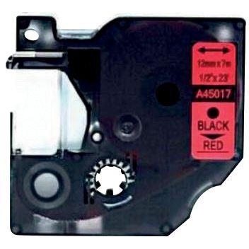 Image de  Recharge DYMO D1 noir sur rouge 12MM x 7M compatible 