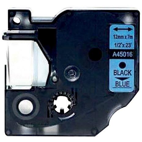 Image de  Recharge DYMO D1 noir sur bleu 12MM x 7M compatible 