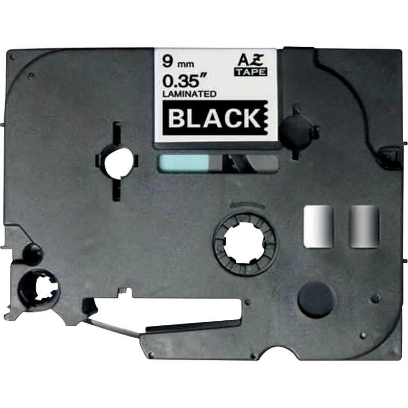 Image de  Recharge TZE blanc sur noir 9MM x 8M compatible 